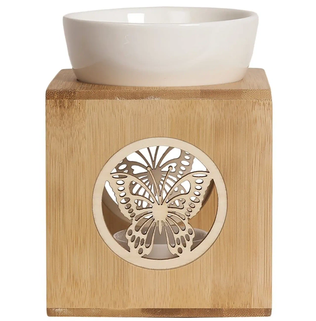 Klassieke geurbrander - Woodbridge Bamboo collectie - Zen Butterfly