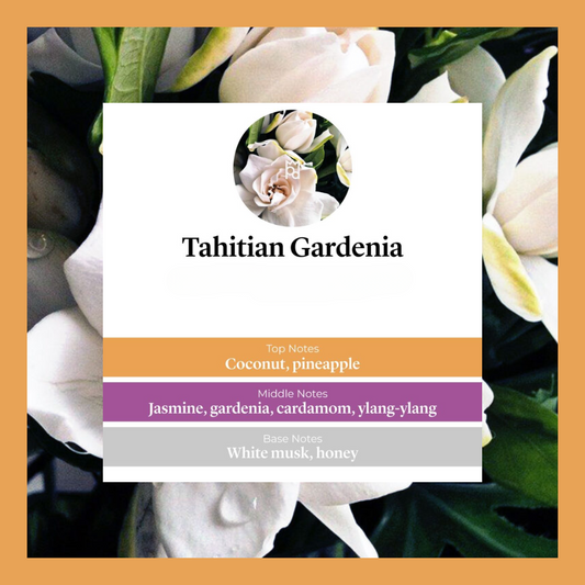 Tahitian Gardenia waxmelts – gardenia, jasmijn en tropische bloemengeur www.degeurboetiek.com