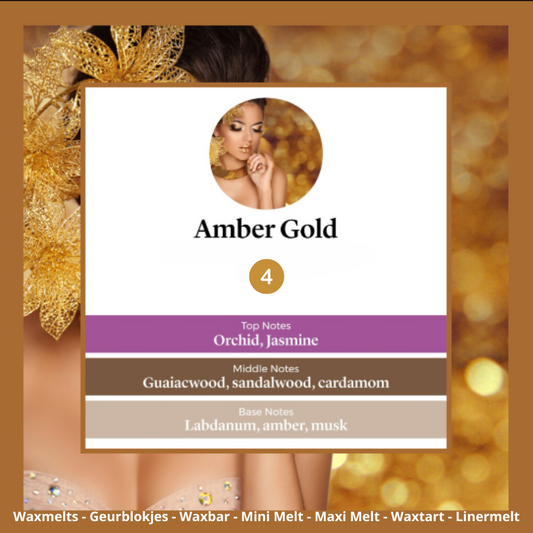 Waxmelts Amber Gold – amber, jasmijn en sandelhout geurblokjes www.degeurboetiek.com