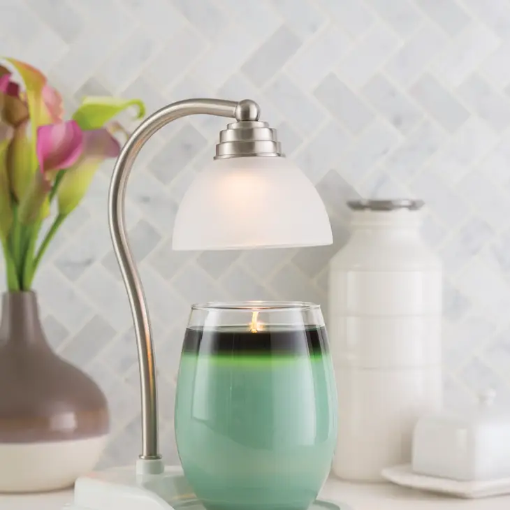 Signature Kaarslamp/kaarswarmer - Aurora Pewter White