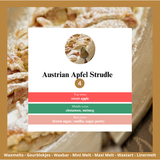 Waxmelts Austrian Apple Strudel – appelstrudel met kaneel geurblokjes - www.degeurboetiek.com