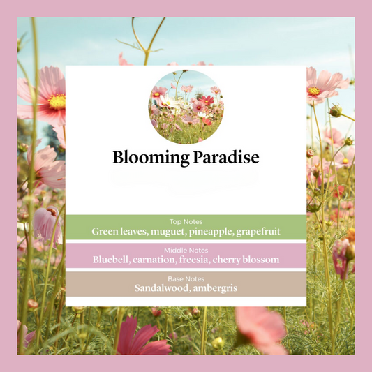 Blooming Paradise waxmelts – hyacint, kersenbloesem, sandelhout & ambergris – www.degeurboetiek.com