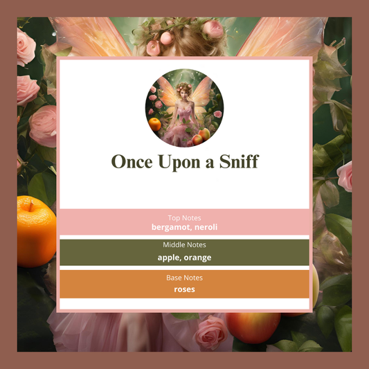 Once Upon a Sniff waxmelts – bergamot, neroli, appel, sinaasappel & roos – www.degeurboetiek.com