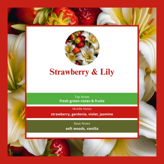 Strawberry & Lily waxmelts – aardbei, gardenia, jasmijn & vanille – www.degeurboetiek.com