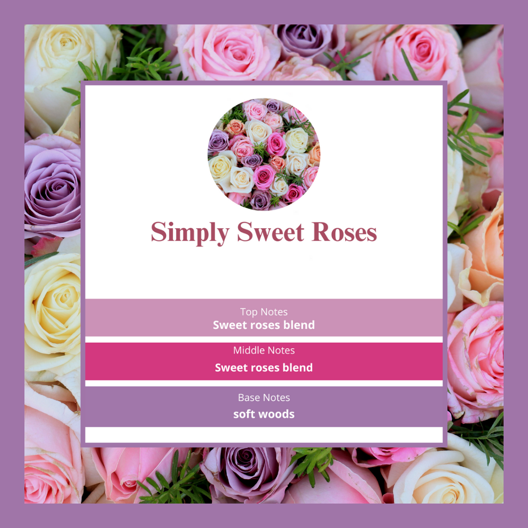 Simply Sweet Roses waxmelts – zoete rozen & zachte houttonen – www.degeurboetiek.com