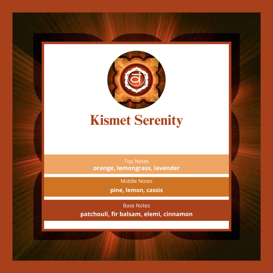 Kismet Serenity waxmelts – aardse geur met citrus, patchouli en kaneel – www.degeurboetiek.com