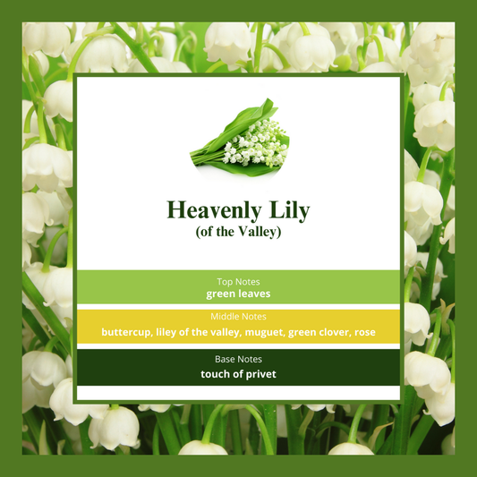 Heavenly Lily waxmelts – boterbloem, lelietje-van-dalen, roos & muguet – www.degeurboetiek.com