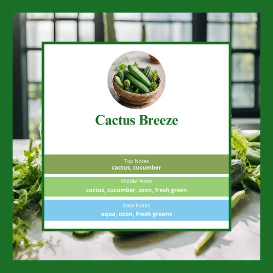 Cactus Breeze waxmelts – komkommer, cactuswater, groene noten & zeezout – www.degeurboetiek.com
