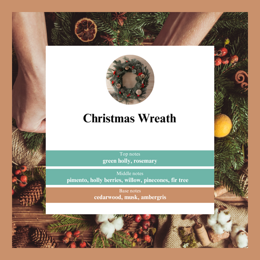 Waxmelts Christmas Wreath – dennentakken en bessen geurblokjes www.degeurboetiek.com
