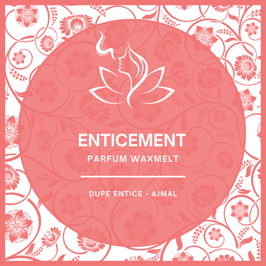 Waxmelts met parfumgeur Enticement van Ajmal - luxe en verleidelijk - www.degeurboetiek.com