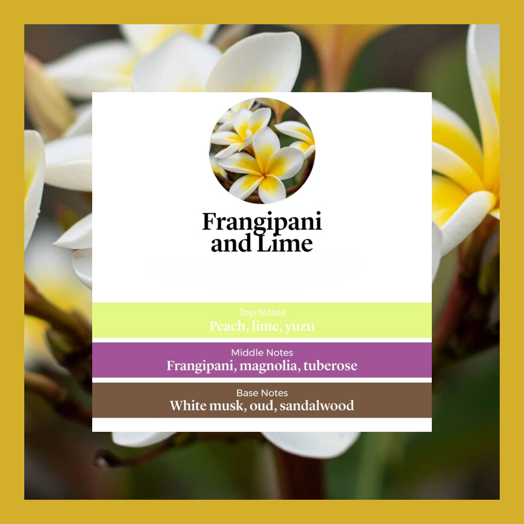 Frangipani & Lime waxmelts – limoen, frangipani, sandelhout & musk – www.degeurboetiek.com