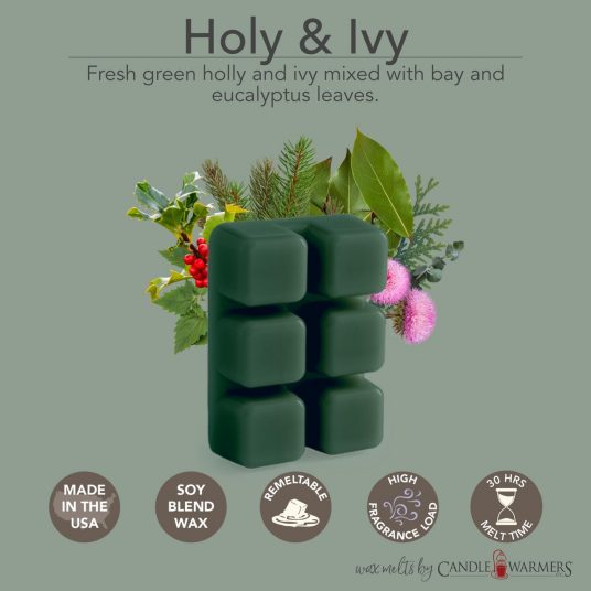 CandleWarmers Classics - waxbar 6-pack - Holly & Ivy