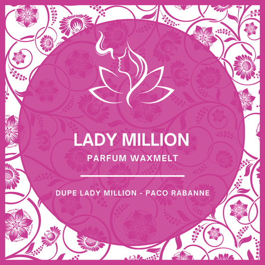 Waxmelts met parfumgeur dupe Lady Million van Paco Rabanne - sprankelend en verleidelijk - www.degeurboetiek.com