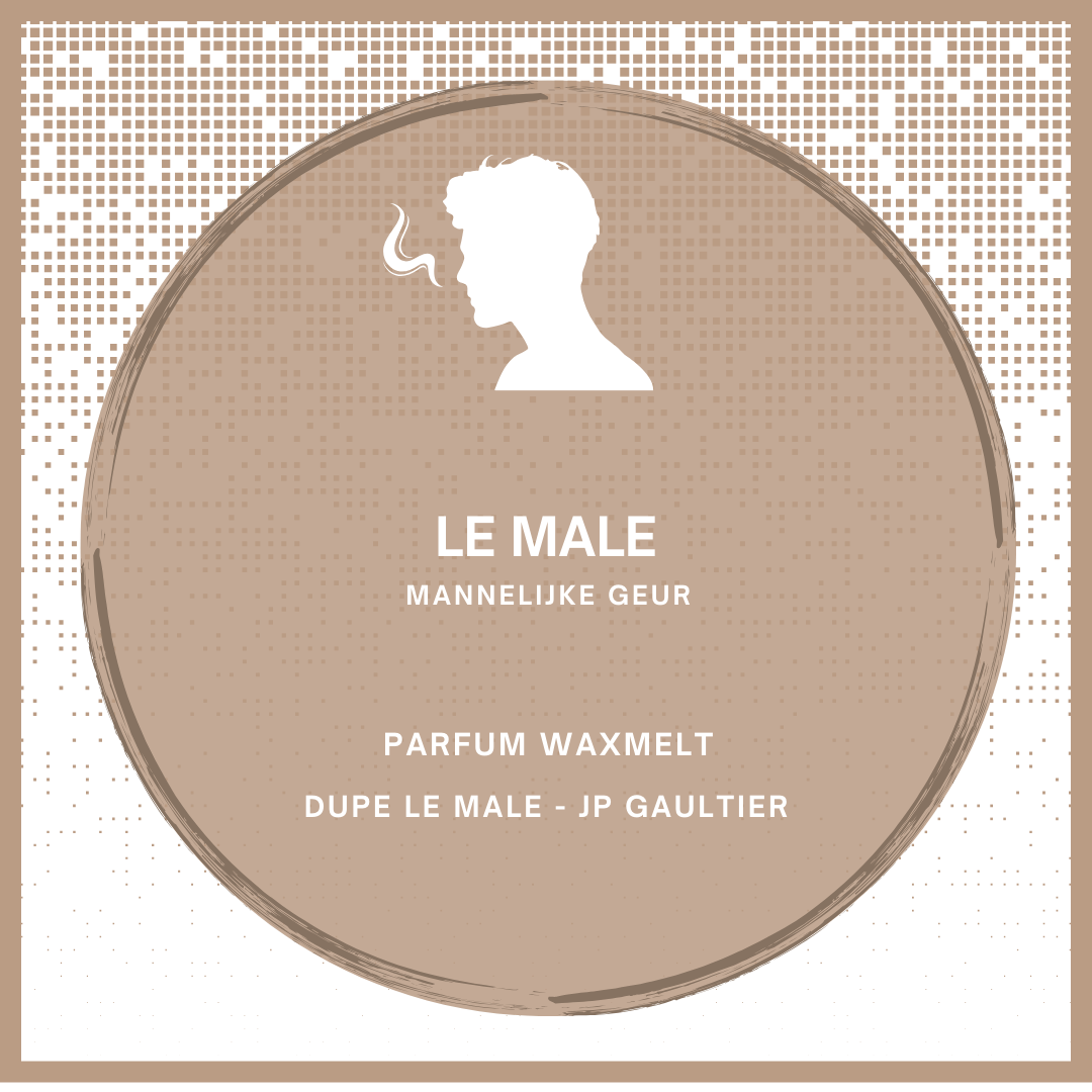 Waxmelts met parfumgeur dupe Le Male van Jean Paul Gaultier - fris en sensueel - www.degeurboetiek.com
