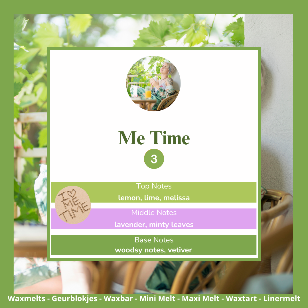 Me Time waxmelts – limoen, munt, lavendel en houtgeuren – www.degeurboetiek.com