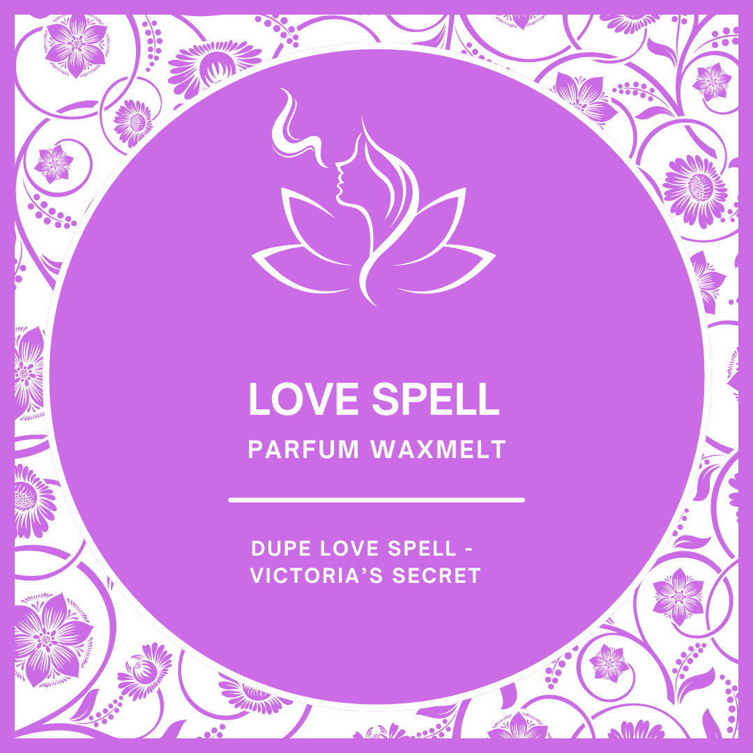 Waxmelts met parfumgeur dupe Love Spell van Victoria’s Secret - fruitig en romantisch - www.degeurboetiek.com