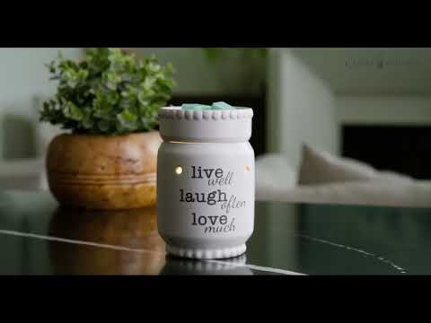 Geurlamp/waxwarmer Live Laugh Love -  video - www.degeurboetiek.com