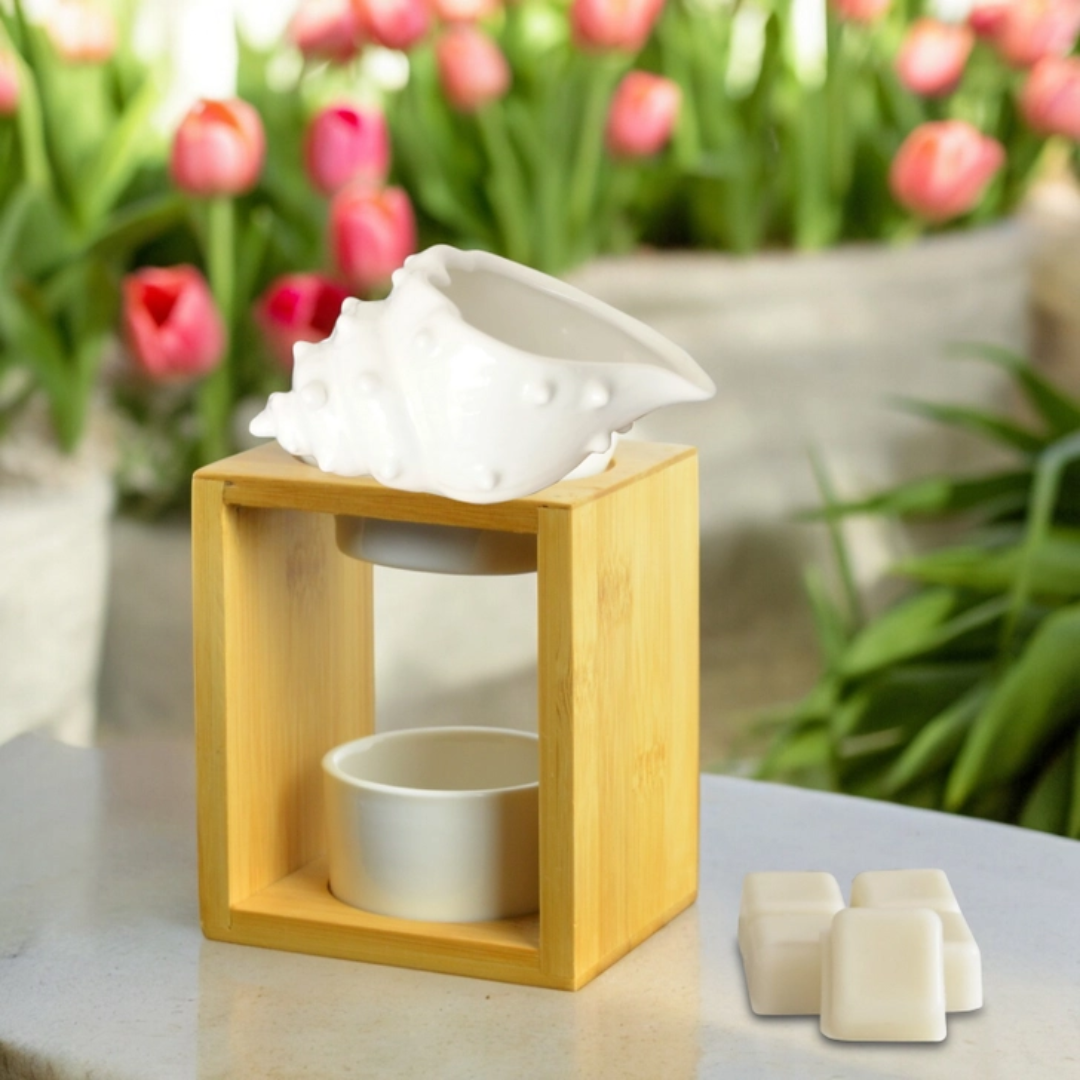 Klassieke Geurbrander Naturéa Bamboo Seashell - sfeerbeeld 2 - www.degeurboetiek.com
