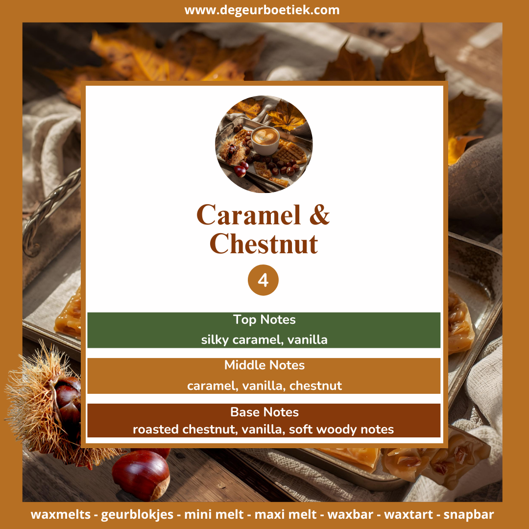 Waxmelts Caramel Chestnut – kastanje en karamel geurblokjes - www.degeurboetiek.com