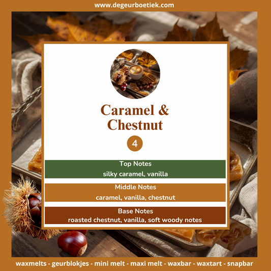 Waxmelts Caramel Chestnut – kastanje en karamel geurblokjes - www.degeurboetiek.com