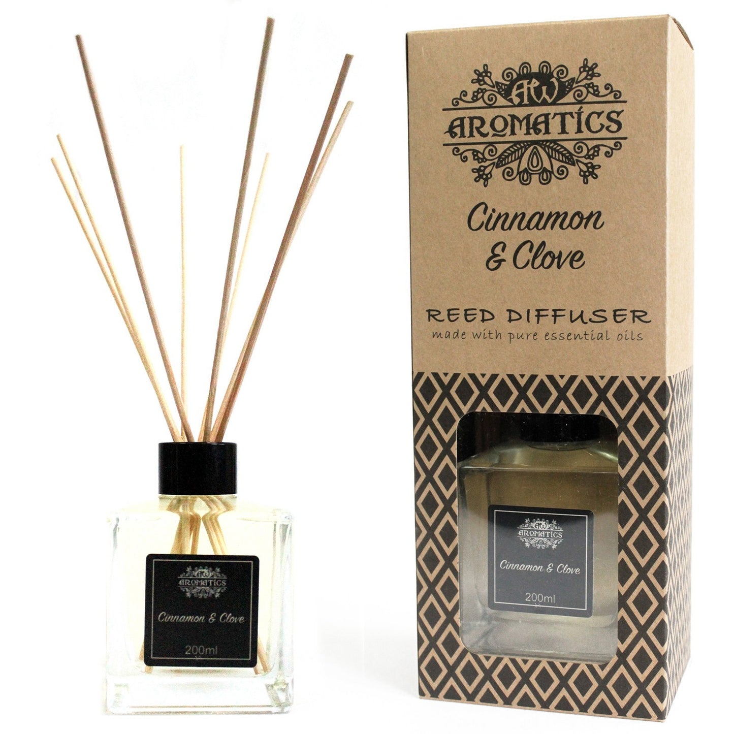 Reed diffuser met pure essentiële geurolie - Cinnamon & Clove