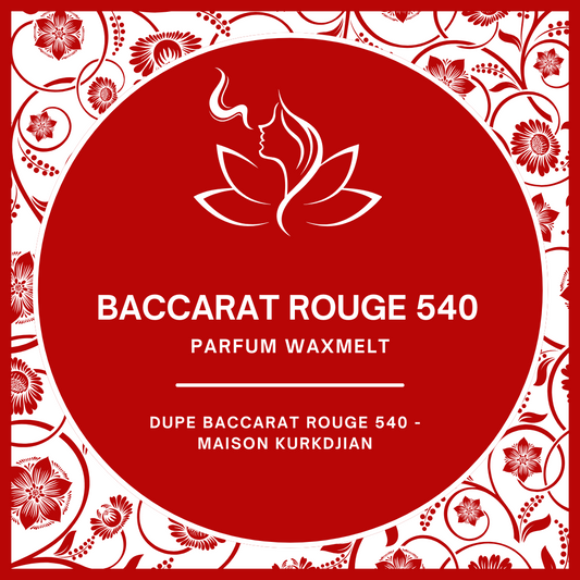 Waxmelts met parfumgeur dupe Baccarat Rouge 540 van Maison Francis Kurkdjian - luxueus en betoverend - www.degeurboetiek.com
