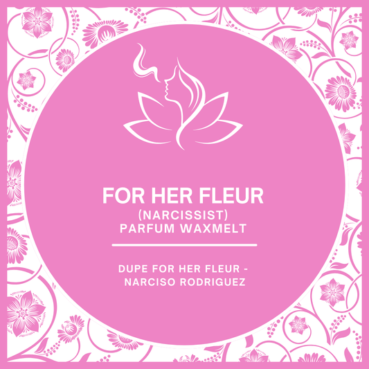 Waxmelts met parfumgeur dupe For Her Fleur van Narciso Rodriguez - bloemig en sensueel - www.degeurboetiek.com