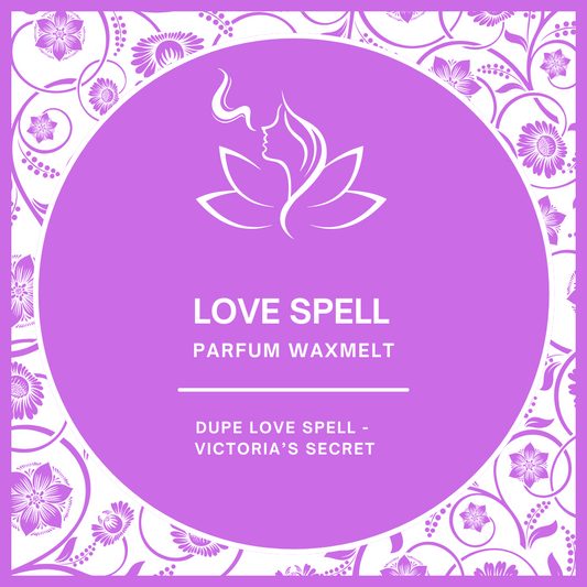 Waxmelts met parfumgeur dupe Love Spell van Victoria’s Secret - fruitig en romantisch - www.degeurboetiek.com