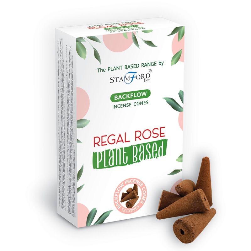 Backflow Plantaardige Wierookkegels - Regal Rose